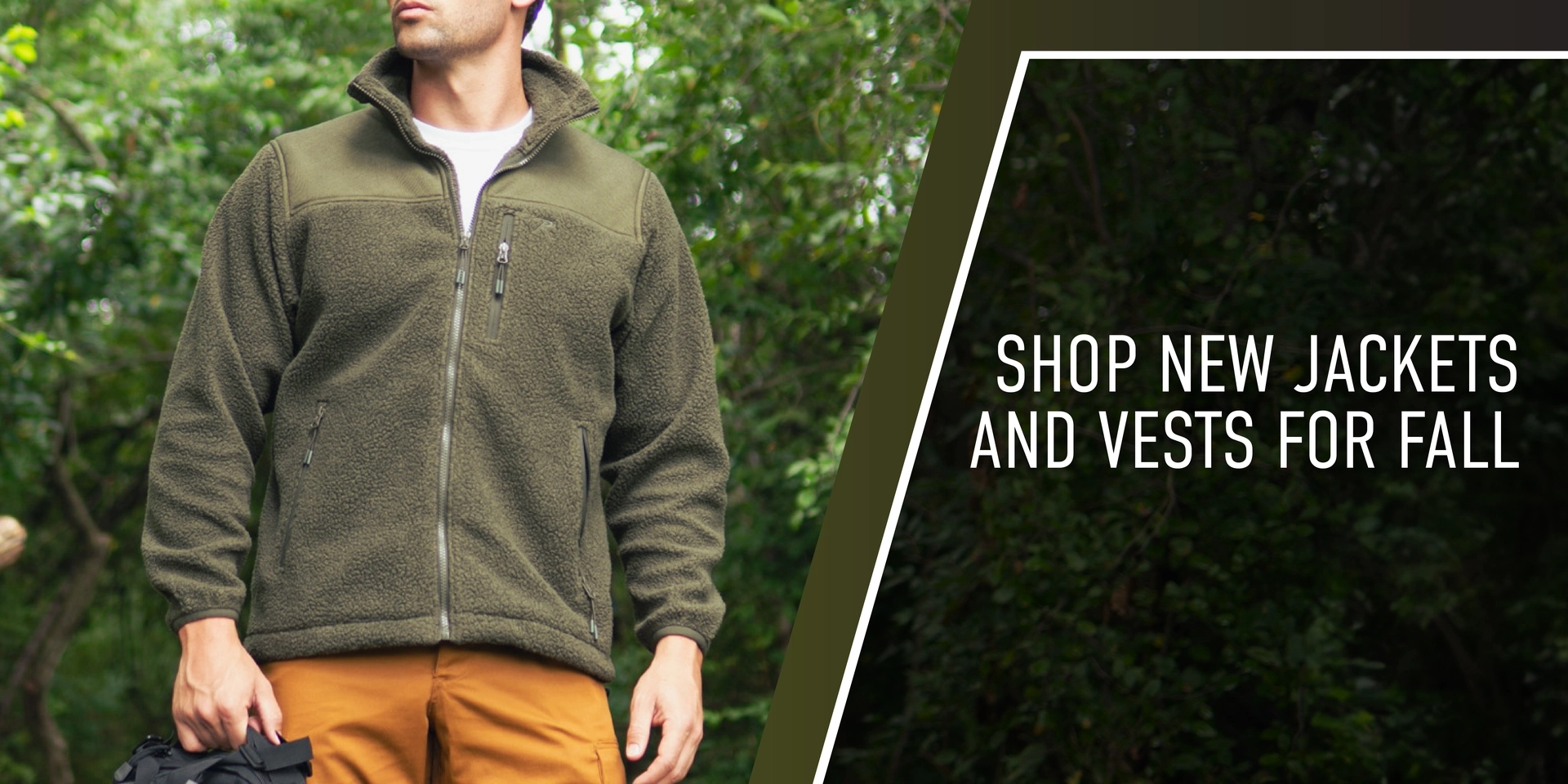 Shop new jackets and vests for fall.